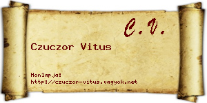 Czuczor Vitus névjegykártya